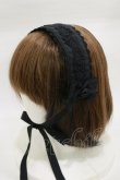 画像1: Innocent World / リボンレースヘッドドレス  ブラック H-26-01-17-007-IW-AC-NS-ZH (1)