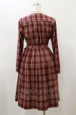 画像2: Fi.n.t / クレリックボウタイチェックワンピース Free Bordeaux H-26-01-17-061-CA-OP-NS-ZH (2)