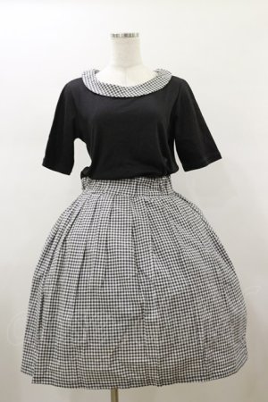 画像: F i.n.t / ギンガムチェックドッキングワンピース Free ブラック H-26-01-17-064-CA-OP-NS-ZH