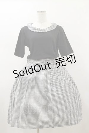 画像: F i.n.t / ギンガムチェックドッキングワンピース Free ブラック H-26-01-17-064-CA-OP-NS-ZH