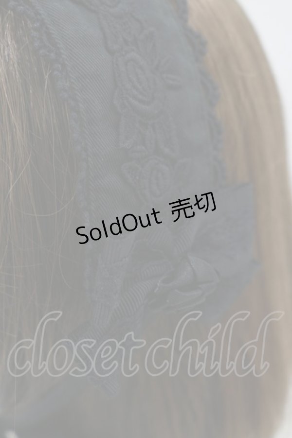 画像2: Innocent World / リボンレースヘッドドレス  ブラック H-26-01-17-007-IW-AC-NS-ZH (2)