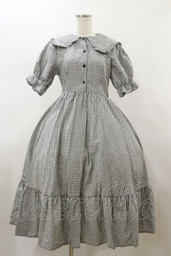 画像1: m petit by misako / AM*ギンガムCHKワンピース M グレー H-26-01-17-066-LO-OP-NS-ZH (1)