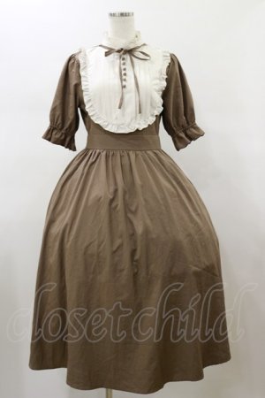 画像: m petit by misako / ナシジムジキリカエワンピース S ブラウン H-26-01-17-068-LO-OP-NS-ZH