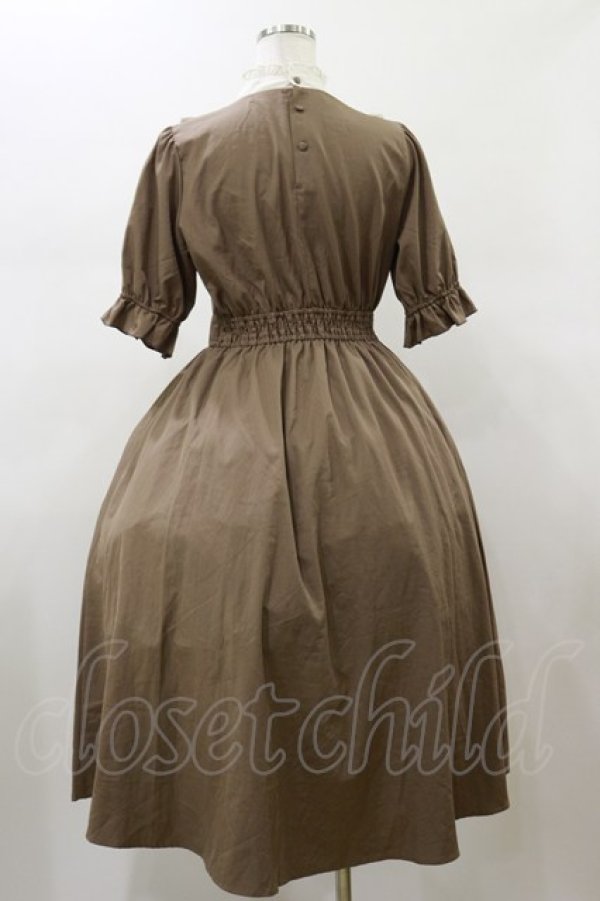 画像2: m petit by misako / ナシジムジキリカエワンピース S ブラウン H-26-01-17-068-LO-OP-NS-ZH (2)