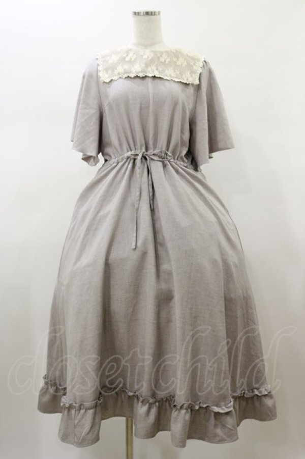 画像1: m petit by misako / TT*AOKレースセーラーワンピース LL グレー H-26-01-17-071-LO-OP-NS-ZH (1)