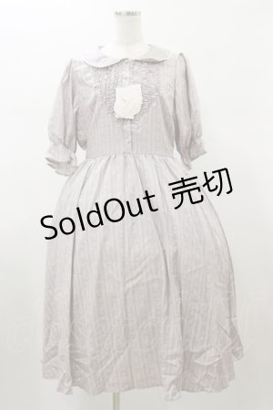 画像: m petit by misako / MSKストライプフレアワンピース LL ピンク H-26-01-17-072-LO-OP-NS-ZH