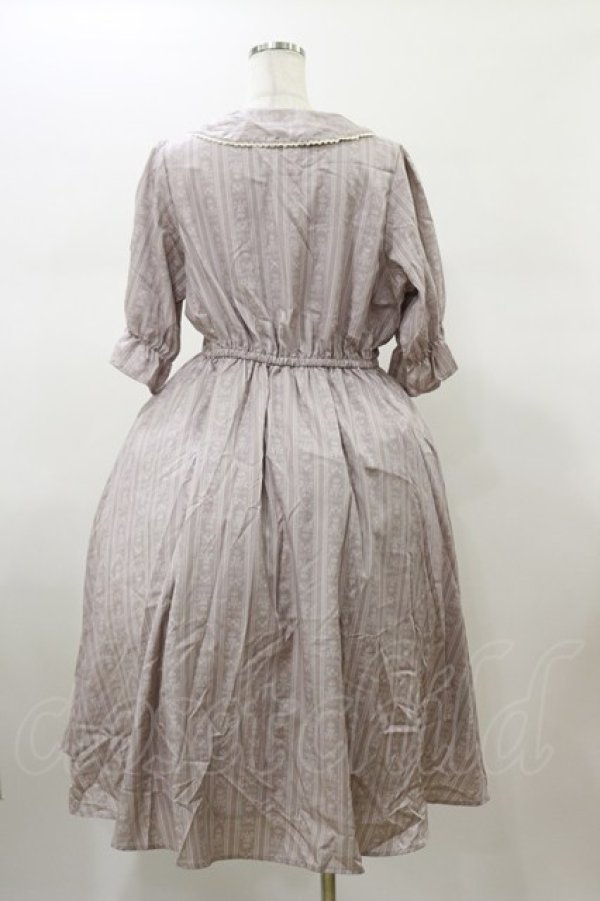 画像2: m petit by misako / MSKストライプフレアワンピース LL ピンク H-26-01-17-072-LO-OP-NS-ZH (2)