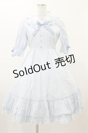 画像: Amavel / Frilly Ribbonコットンワンピース Free サックス H-26-01-17-073-CA-OP-NS-ZH