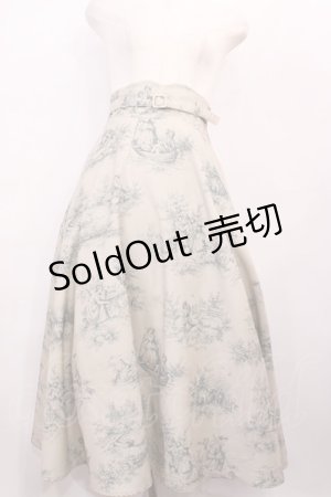 画像: an another angelus / ベルト付きトワル柄フレアースカート Free GREEN H-26-01-17-1009-CA-SK-NS-ZH