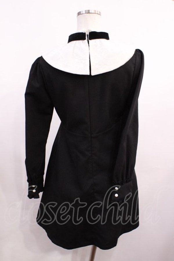 画像2: Bubbles / レース襟ワンピース Free ブラック H-26-01-17-1011-CA-OP-NS-ZH (2)