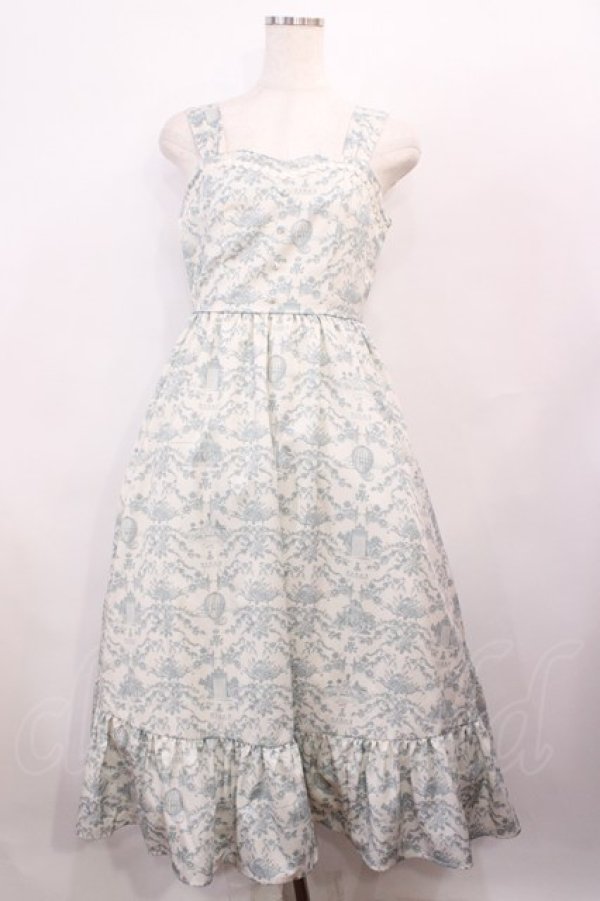 画像1: m petit by misako / MSKトワルドジュイジャンパースカート M オフ/ブルー H-26-01-17-1002-LO-SK-NS-ZH (1)