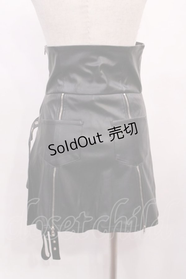 画像2: Melt the lady / レッグベルトレザーパンツ S ブラック H-26-01-17-1016-PU-PA-NS-ZH (2)