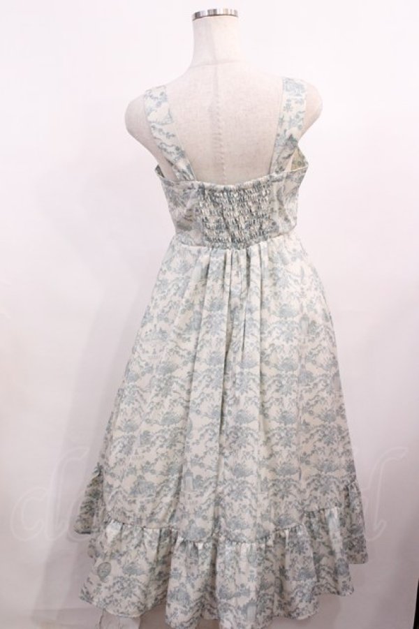 画像2: m petit by misako / MSKトワルドジュイジャンパースカート M オフ/ブルー H-26-01-17-1002-LO-SK-NS-ZH (2)