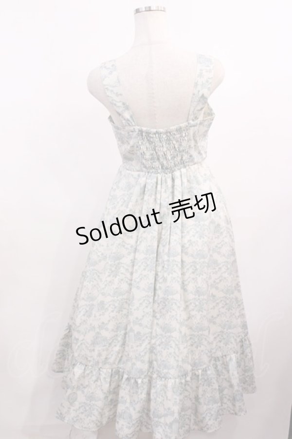 画像2: m petit by misako / MSKトワルドジュイジャンパースカート M オフ/ブルー H-26-01-17-1002-LO-SK-NS-ZH (2)