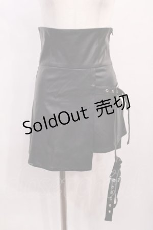 画像: Melt the lady / レッグベルトレザーパンツ M ブラック H-26-01-17-1017-PU-PA-NS-ZH