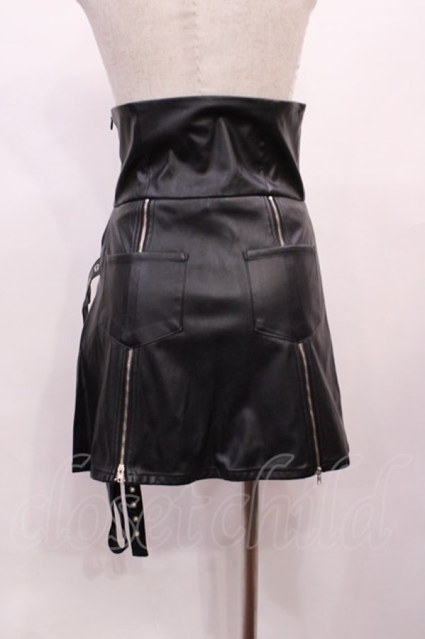 画像2: Melt the lady / レッグベルトレザーパンツ M ブラック H-26-01-17-1017-PU-PA-NS-ZH (2)