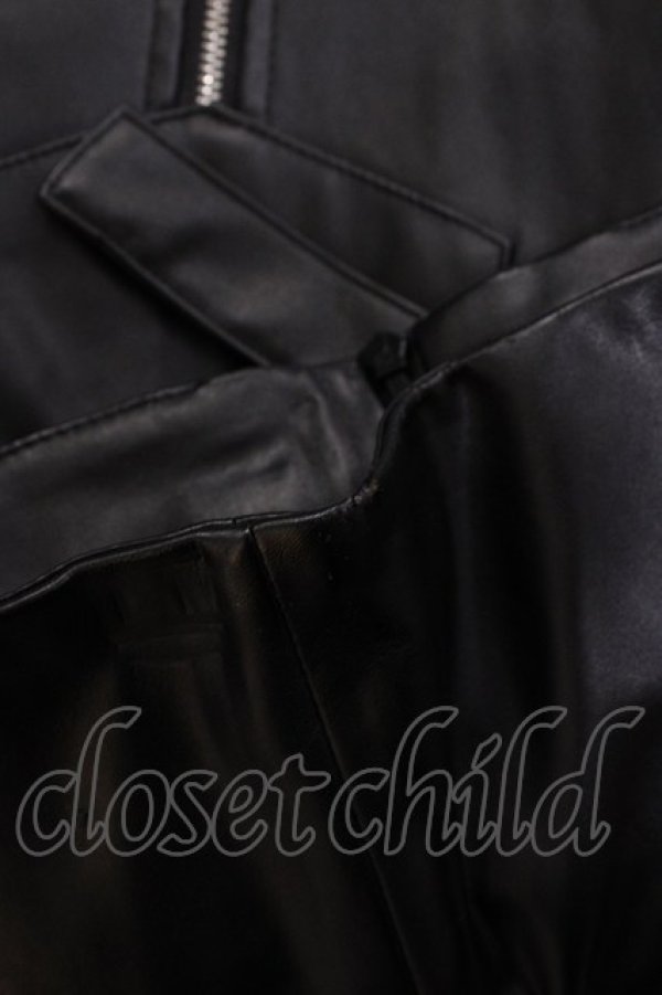 画像4: Melt the lady / レッグベルトレザーパンツ M ブラック H-26-01-17-1017-PU-PA-NS-ZH (4)