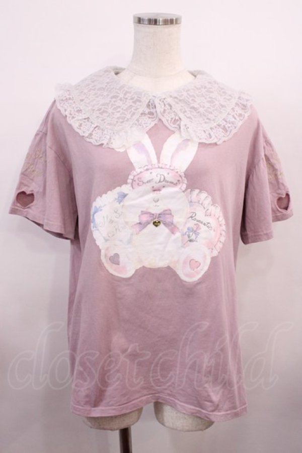 画像1: LIZ LISA / うさぎ衿付トップス Free ピンク H-26-01-17-1020-LO-TO-NS-ZH (1)