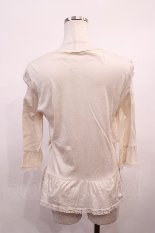 画像2: PINK HOUSE / 段フリル七分袖カーディガン 3（M ） アイボリー H-26-01-17-1022-LO-TO-NS-ZH (2)