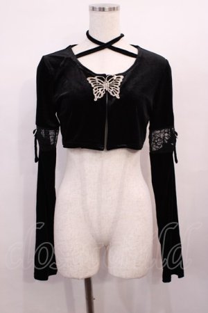 画像: Jamie エーエヌケー / バタフライベロア M ブラック H-26-01-17-1023-LO-TO-NS-ZH