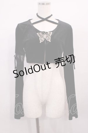 画像: Jamie エーエヌケー / バタフライベロア M ブラック H-26-01-17-1023-LO-TO-NS-ZH