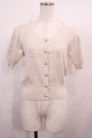 画像: Fi.n.t / 透かし編みカーディガン Free 生成り H-26-01-17-1024-CA-TO-NS-ZH