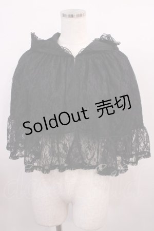 画像: Ank Rouge / フード付きレースケープ M ブラック H-26-01-17-1025-CA-TO-NS-ZH