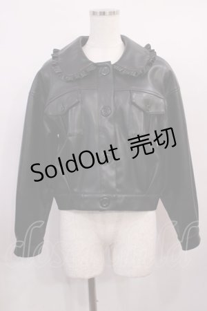 画像: Ank Rouge / BACKスピンドル合皮ブルゾン M ブラック H-26-01-17-1027-CA-CO-NS-ZH