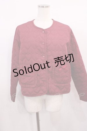 画像: m petit by misako / サンリオキャラクターズコラボ キティタフタキルトJK L レッド H-26-01-17-1028-LO-JA-NS-ZH