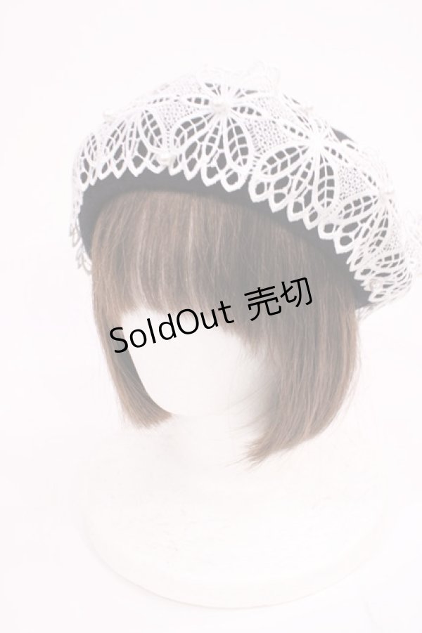 画像1: m petit by misako / AMレースバスクベレー  ブラック H-26-01-17-1039-LO-AC-NS-ZH (1)