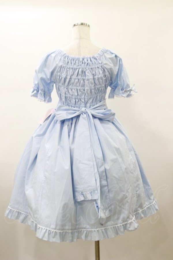 画像2: metamorphose / Dress up はしごレースリボンワンピース サイズ1 サックス H-26-01-17-081-ME-OP-NS-ZH (2)