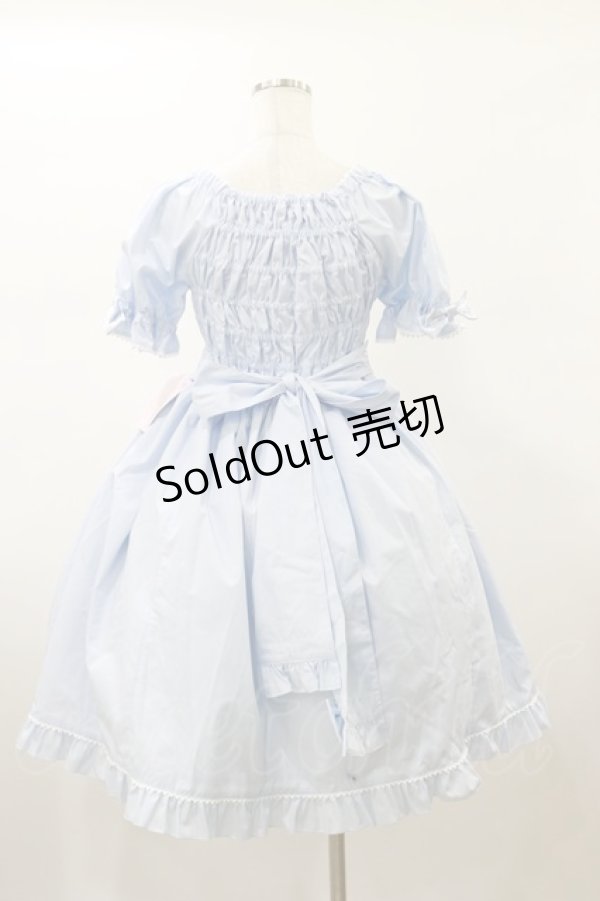 画像2: metamorphose / Dress up はしごレースリボンワンピース サイズ1 サックス H-26-01-17-081-ME-OP-NS-ZH (2)