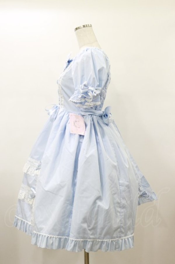 画像3: metamorphose / Dress up はしごレースリボンワンピース サイズ1 サックス H-26-01-17-081-ME-OP-NS-ZH (3)