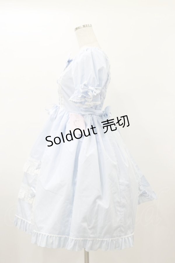画像3: metamorphose / Dress up はしごレースリボンワンピース サイズ1 サックス H-26-01-17-081-ME-OP-NS-ZH (3)