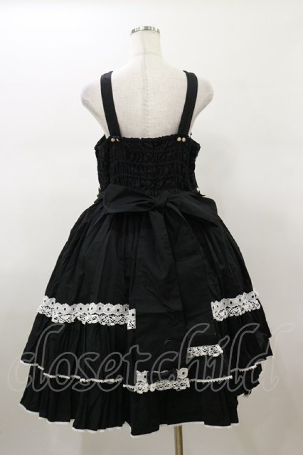 画像2: metamorphose / 【プラスサイズ】メアリーはしごレースジャンパースカート プラスサイズ ブラック H-26-01-17-083-ME-OP-NS-ZH (2)