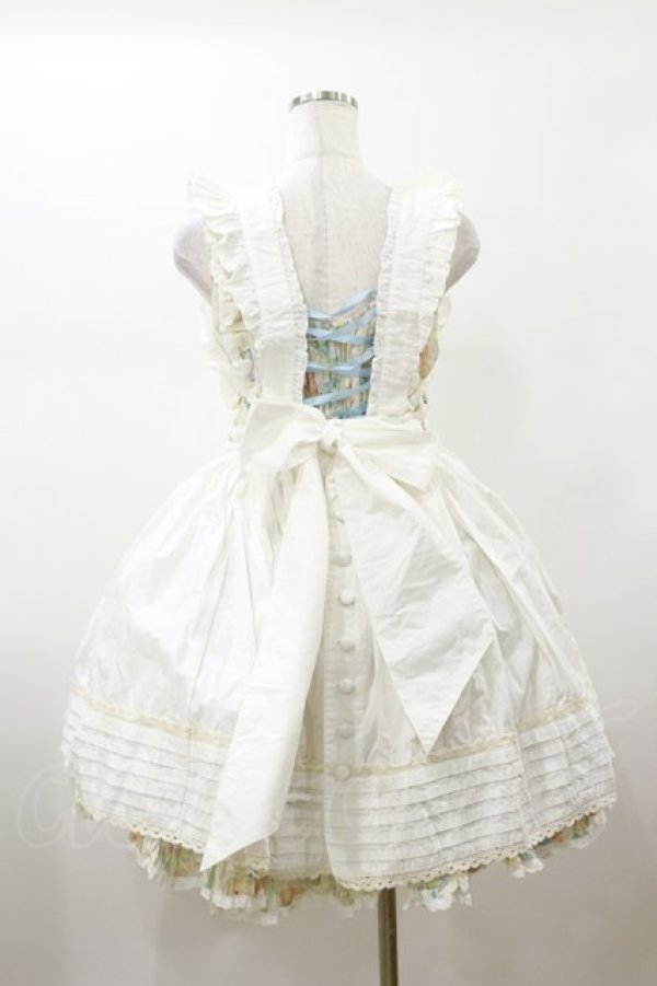 画像2: Dark Star Island（海外ロリータブランド） / リボンベアジャンパースカート M オフ H-26-01-17-088-LO-OP-NS-ZH (2)