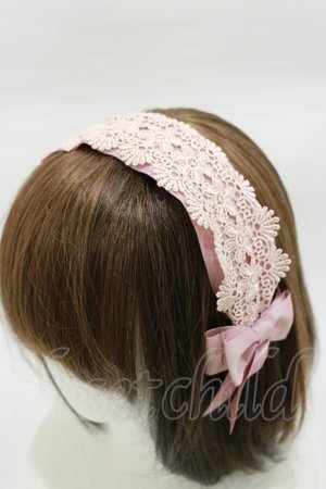 画像: m petit by misako / TT*AMレースカチューシャ  ピンク H-26-01-17-011-LO-AC-NS-ZH