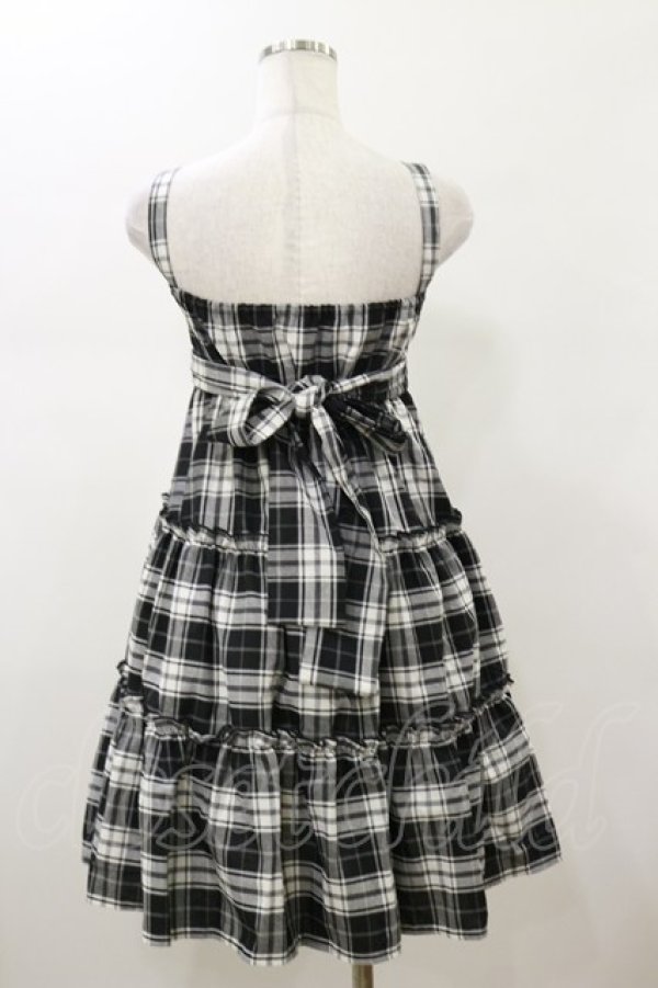 画像2: Lovely Tency / 眞白ありすコラボ/チェックジャンパースカート キッズサイズ150cm ブラック H-26-01-17-090-LO-OP-NS-ZH (2)
