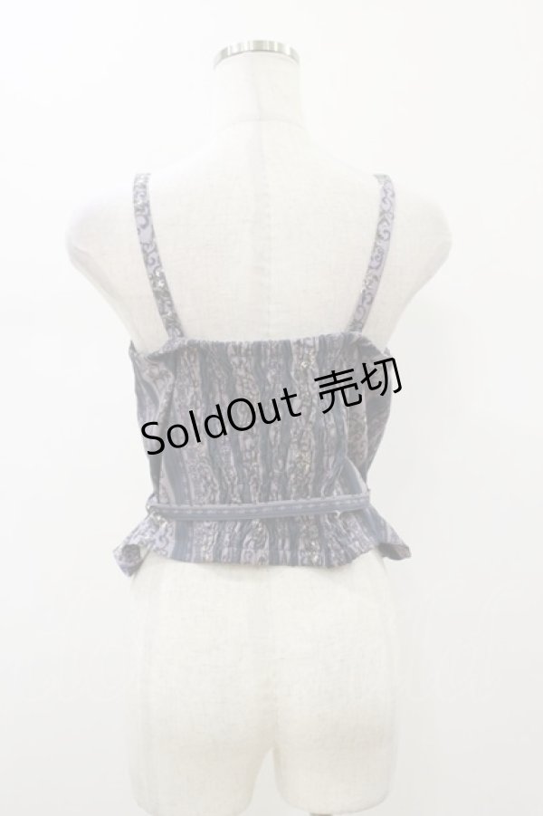 画像2: axes femme / オーナメント縦柄ビスチェ M パープル H-26-01-17-017-AX-TO-NS-ZH (2)