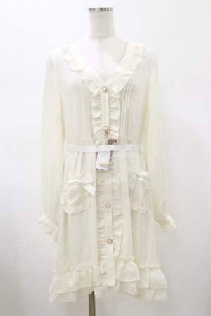 画像: Amavel / シアーフリルリボンカーディガン Free アイボリー H-26-01-17-021-CA-TO-NS-ZH