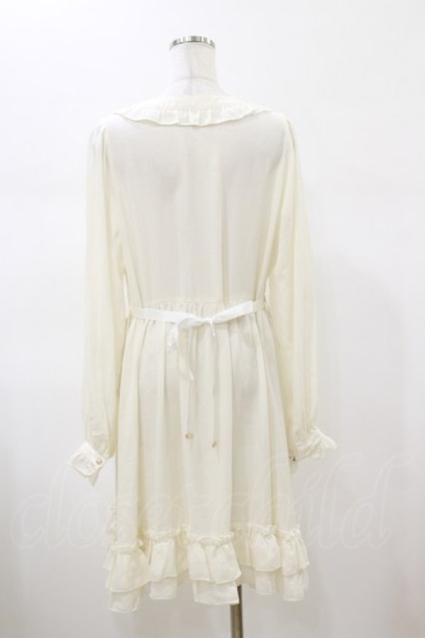 画像2: Amavel / シアーフリルリボンカーディガン Free アイボリー H-26-01-17-021-CA-TO-NS-ZH (2)