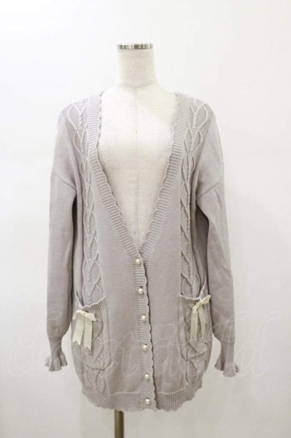 画像1: Amavel / ハートケーブルロングカーディガン Free グレー H-26-01-17-023-CA-TO-NS-ZH (1)