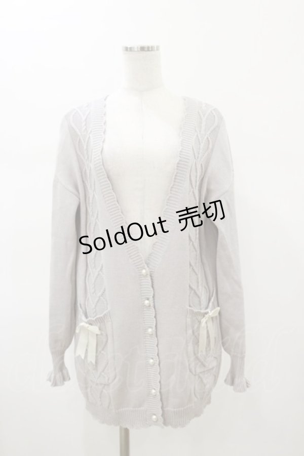 画像1: Amavel / ハートケーブルロングカーディガン Free グレー H-26-01-17-023-CA-TO-NS-ZH (1)