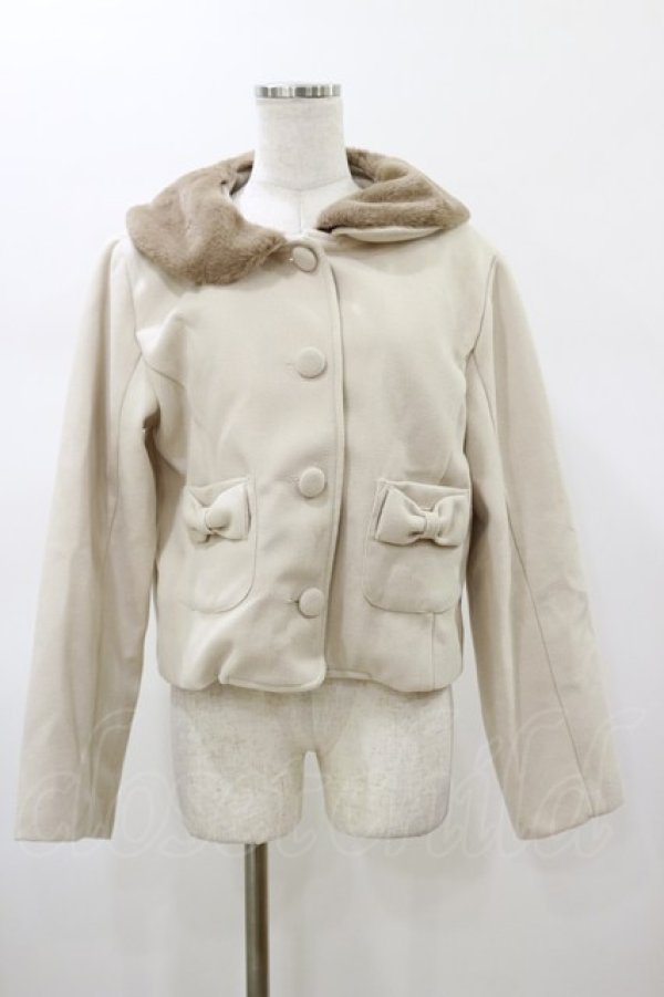 画像1: m petit by misako / AM*セーラーショートコート M ベージュ H-26-01-17-025-LO-CO-NS-ZH (1)