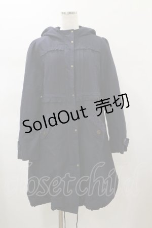 画像: axes femme / 裏ファーモッズコート L ネイビー H-26-01-17-027-AX-CO-NS-ZH