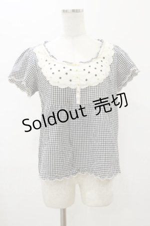 画像: Cherir la femme / ギンガムブラウス M ブラック H-26-01-17-028-LO-BL-NS-ZH