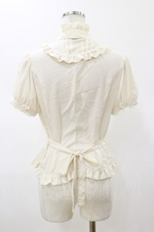 画像2: Innocent World / リボンパピヨン半袖ブラウス M 生成り H-26-01-17-033-IW-OP-NS-ZH (2)