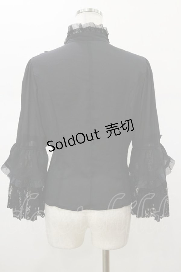 画像2: Innocent World / オーガンジー姫袖ドールブラウス M ブラック H-26-01-17-034-IW-BL-NS-ZH (2)