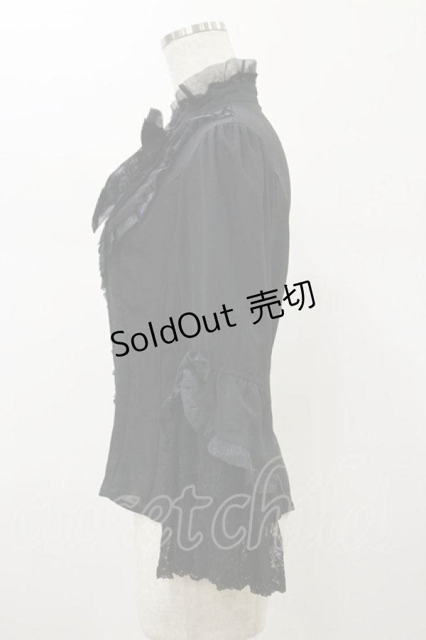 画像3: Innocent World / オーガンジー姫袖ドールブラウス M ブラック H-26-01-17-034-IW-BL-NS-ZH (3)