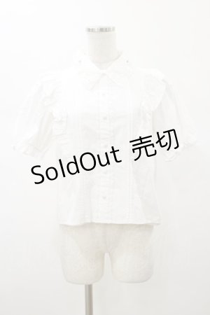 画像: evelyn / フラワーモチーフブラウス Free ホワイト H-26-01-17-035-LO-BL-NS-ZH